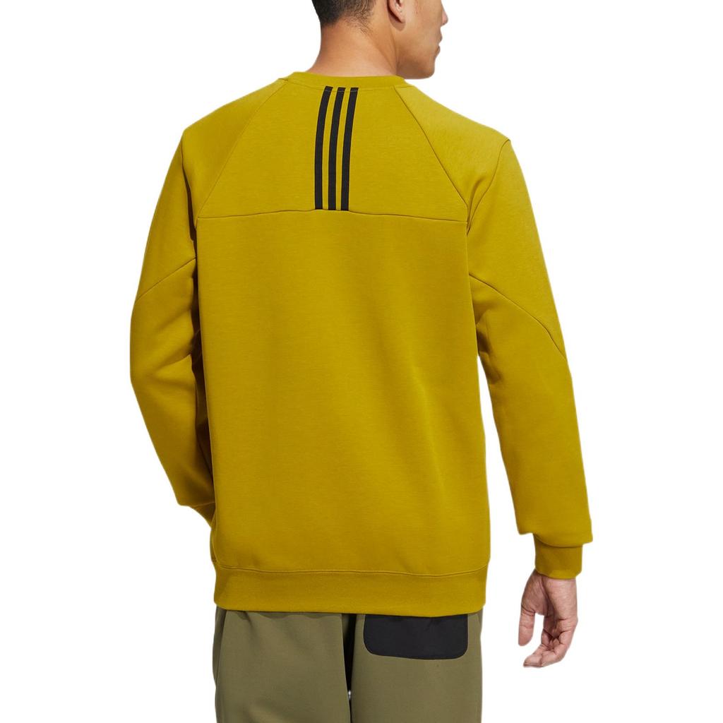 adidas Унисекс свитшот с круглым вырезом Tx Logo и принтом из трех полос, желтый HN2034