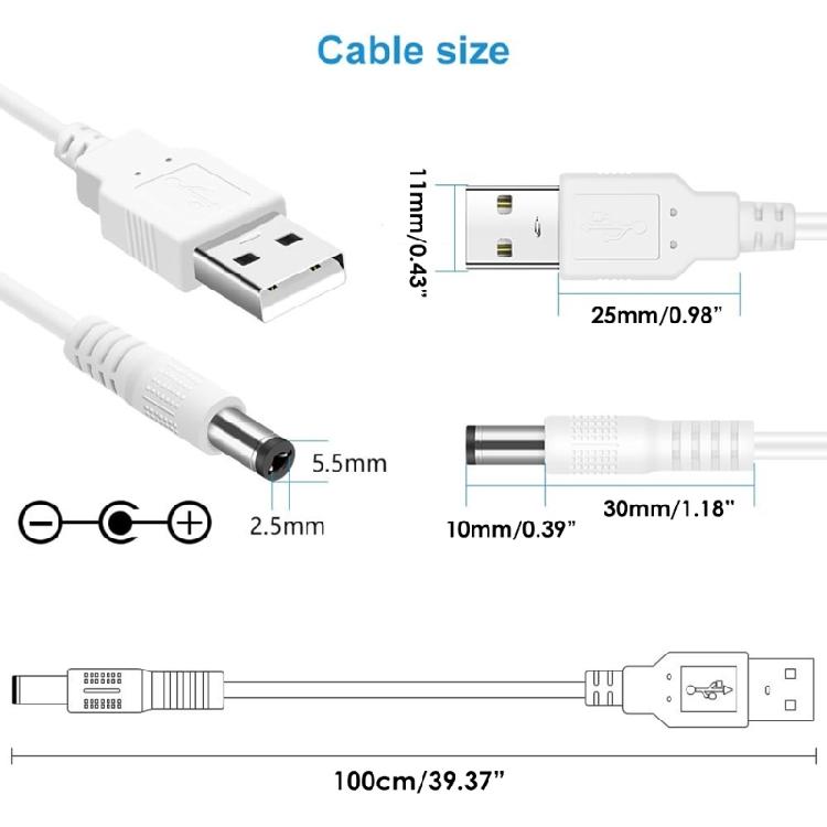 Гибкий USB-шнур питания DC5V с 8 сменными разъемами