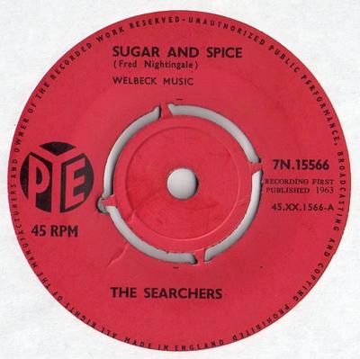 7-дюймовая пластинка THE SEARCHERS - Sugar And Spice 7N15566 Pye Records 1963 Великобритания Рок Б/У