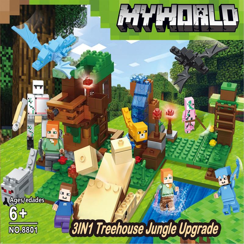 MC Building Block Farm and Villages Field Cave Trap Toys для детей