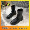 Short Skinny Boots Retro Flat Boots Female Ins Tide 2025 Spring and Autumn New Internet Celebrity Single Boots Soft Sole Martin Boots