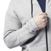 Reebok Solid Color Full Zip Fleece Hoodie Men Hoodies Medium-Gray EC0897