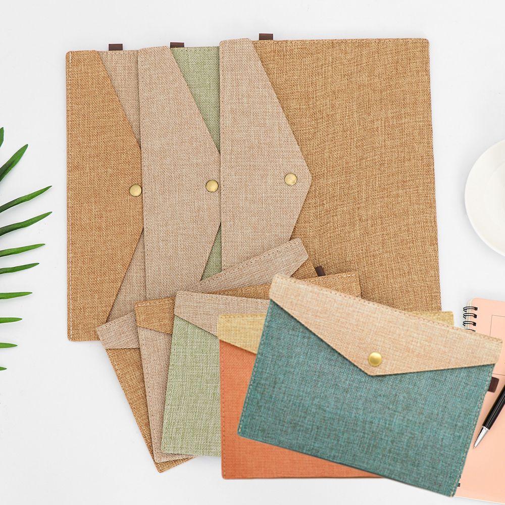 Students Simple Elegant Canvas Felt File Briefcase Document Bag Paper Holder File Folder