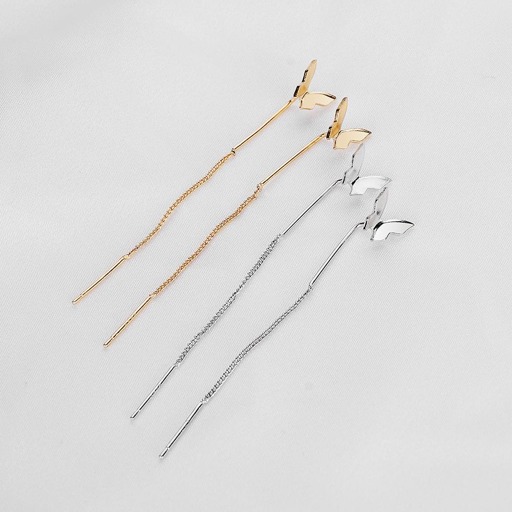 Женские серьги-бабочки универсальны, молоды и элегантны. Модные серьги с подвесками.