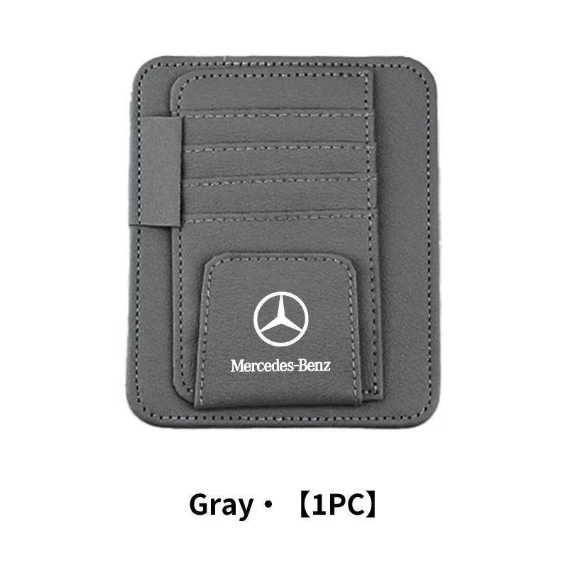 JGAWR1 Car Sun Visor Glasses Holder Card Bag Eyeglasses Storage Clip For Mercedes Benz AMG A C E S Class W201 W210 W108 W204 W205 W203
