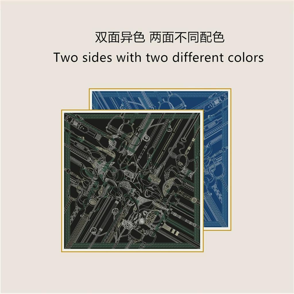 70CM Handmade Double-Side Printed Imitation Silk Scarf Roll Edge Luxury Pattern High Quality Women Scarf Wraps Echarpes Foulards