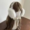 Кружевные наушники-банты, зимние, теплые, утолщенные, женские, кавайные, японские, JK, лента для защиты ушей, повязка на голову, велосипедные наушники, аксессуары Y2k