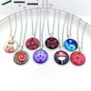 Charm Necklace Anime Peripheral Unique Pattern Round Shape Geometric with Pendant Decorate Charming Accessories