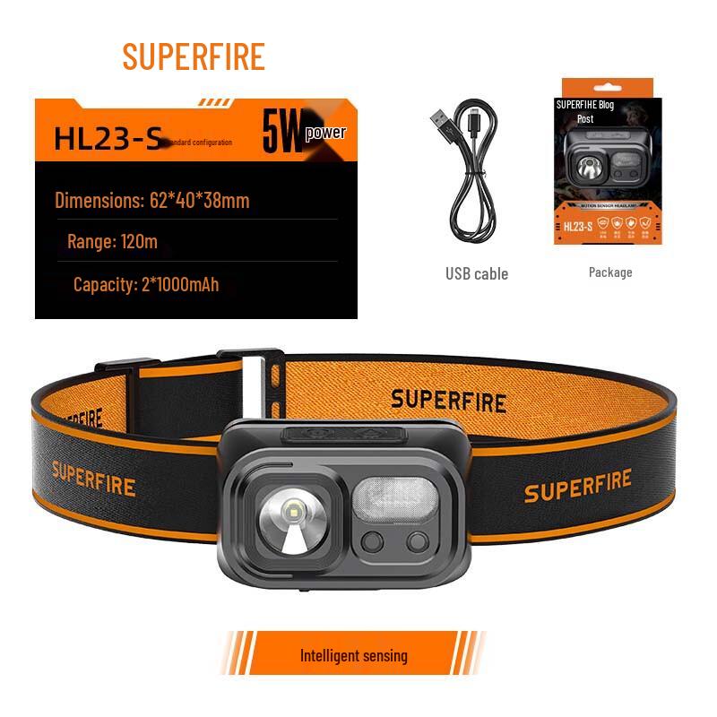 SupFire HL23-S Rechargeable LED Induction Headlamp