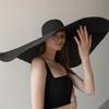 70cm Oversized Wide Brim Sun Hat Travel Large UV Protection Beach Straw Hats Women's Summer Floppy Foldable Chapeaux Wholesale