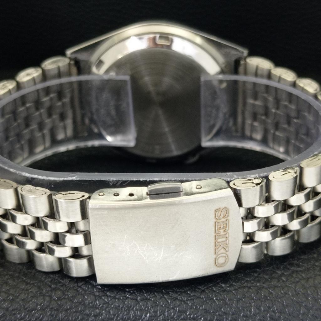 GENUINE VINTAGE SEIKO 5 AUTOMATIC 7019A JAPAN MENS BLUE DIAL WATCH A702347-5 R124-a702347