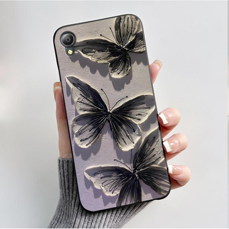For Asus ZenFone Live L1 L2 ZA550KL Soft Case Fashion Butterfly Flower Black Silicone Phone Casing Asus X00RD ZA550KL Back Cover