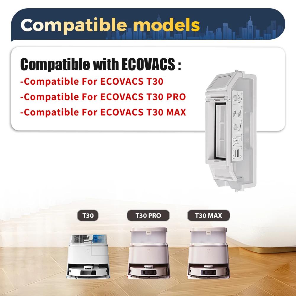Dust Box Filter Part For Ecovacs Deebot T30 OMNI T30 Pro T30 Pro Omni T30 MAX Robot Vacuum Cleaner Trash Dust Box Accessories