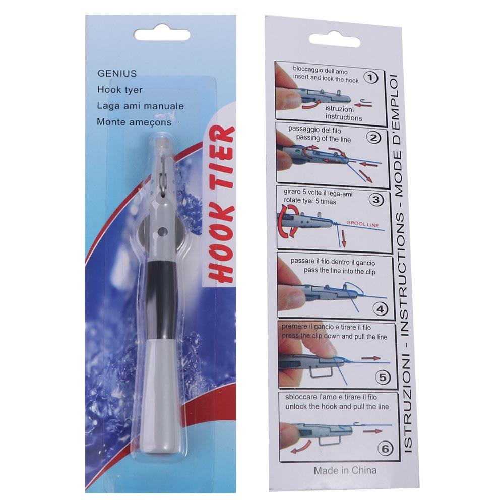 Hook Line Tying Knot Tool Manual Fishhook Tier Hook Tying Tool Fishhook Knotter Fishing Hook Tier