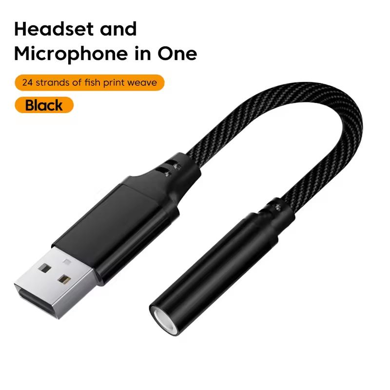 USB To 3.5MM Audio AUX Cable Adapter External Sound Card USB Female TO 3.5MM Jack Headphone Microphone Adapter For Notebook PC