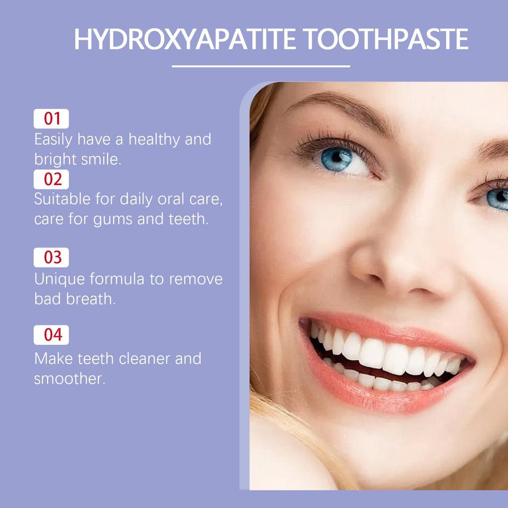 ORALHOE Отбеливающая зубная паста для чувствительных зубов: Защищает зубы, Очищает поверхность, Освежает дыхание.