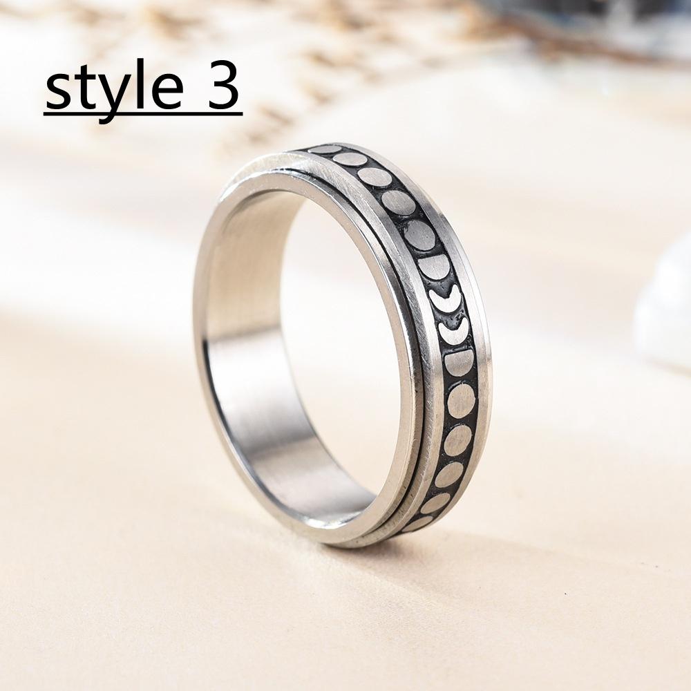 Anxiety Ring Figet Spinner Rings For Women & Men Stainless Steel Rotate Freely Spinning Anti Stress Accessories Jewelry Gifts