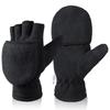 [OZERO] Gloves, Cold Protection, Men's Mittens, Fingerless, 2WAY, Compatible with Smartphones, Running, Cycling, Camping, Photography, Mountain