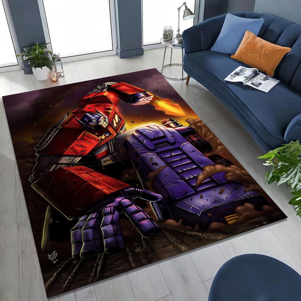 Мультяшный ковер T-Transformers Автоботы Оптимус Прайм для спальни, гостиной, дивана, прихожей, декора, большой детский нескользящий коврик