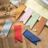 2Pcs Handmade Faux Leather Bookmarks Solid Color Wear Resistant Waterproof Decorative Book