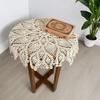 Handmade Crochet Cotton Thread Round Table Cloth European American Country Lampshade Hollow out Tablecloth Diameter 60cm
