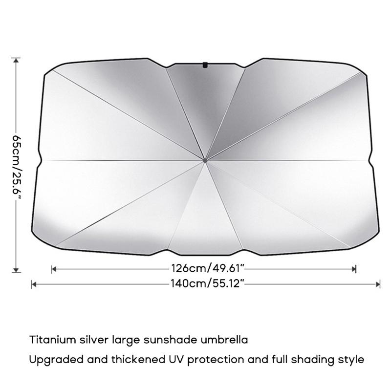 Car Windshield Sun Shade UV-Rays and Heat Sun Visors Protector Foldable Reflector Umbrella,Small/Large