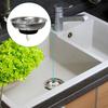 2Pcs Stainless Steel Kitchen Sink Drain Strainer Stopper for Standard 3-1/2 Inch Drain Sink Strainer Basket with Rubber Bottom Drain Catcher