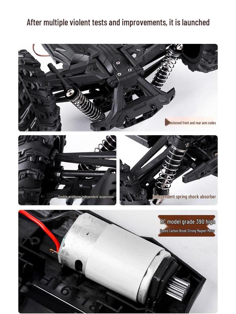 Радиоуправляемый высокоскоростной полноприводный дрифтовый внедорожный альпинистский монстр-трак игрушка