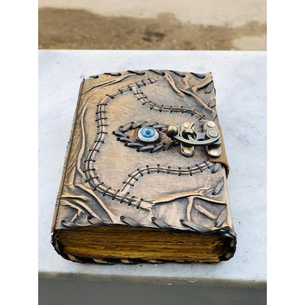 Фокус-покус Книга Заклинаний Кожаный Журнал Бумага с Декле Краем Журнал Гримуара Третьего Глаза Винтажный Кожаный Журнал Книга Теней Журнал