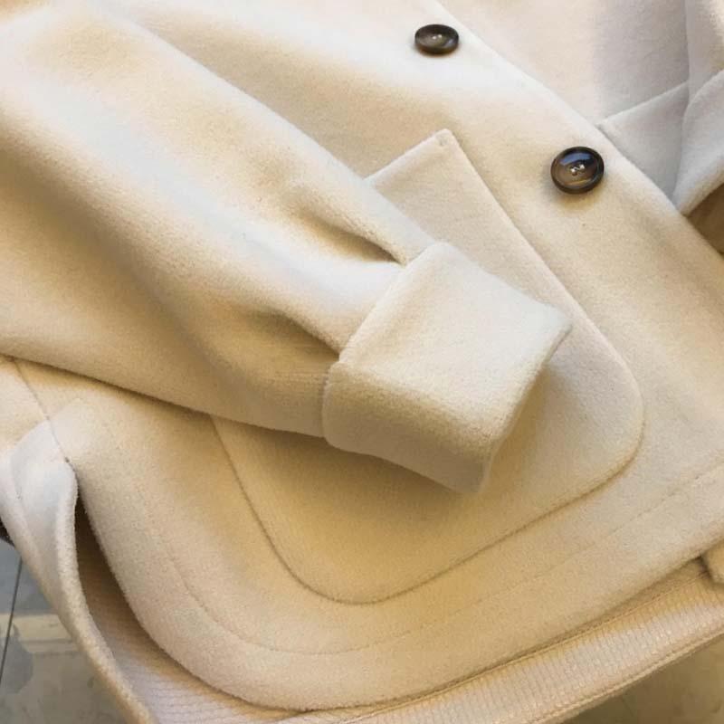 Autumn and Winter Long Sleeve Woolen Hooded Coats Women Fashion Solid Casual Plus Size Women's Jackets Elegant Vintage Single Breasted Coat 25410