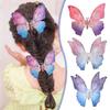 Hairpin Gradient Color Butterflies Decor Hair Clip with Imitation Pearls Exquisite Appearance Hair Pin Hair Accessories