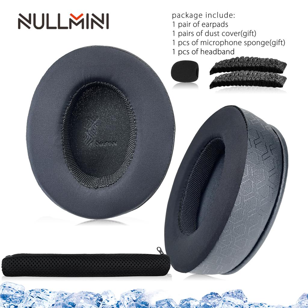 NullMini Replacement Earpads For Trust Gaming GXT 414 Zama Headphone Cooling Gel Earmuffs Ear Cover Headband Headbeam