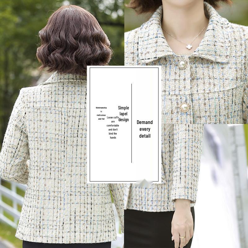 Модная короткая куртка мамы 2024: Весенне-осенний стиль для женщин среднего и пожилого возраста