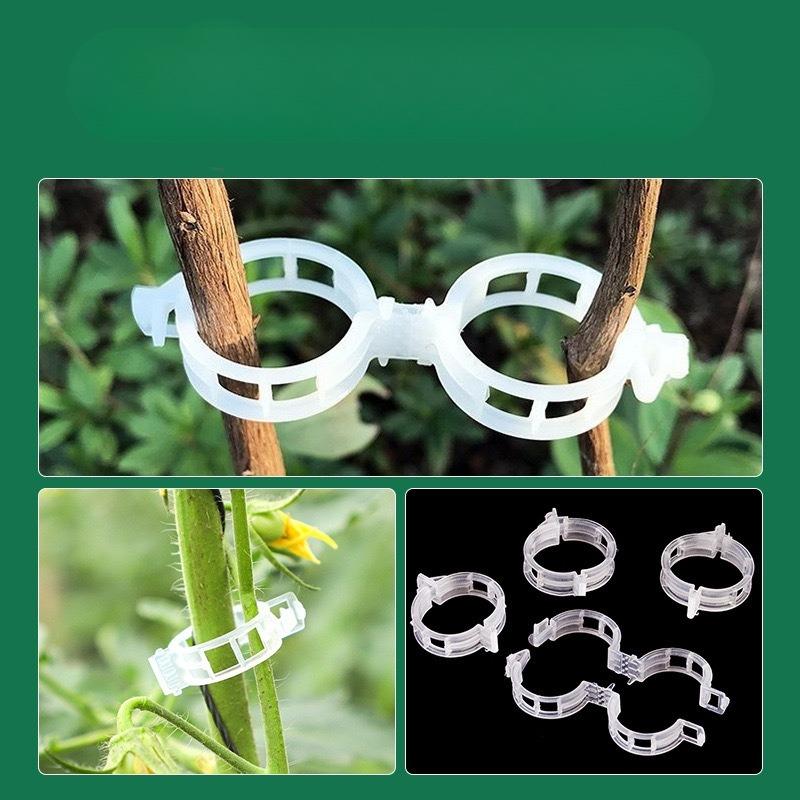 100Pcs Plastic Vine Fixing Clip, Pumpkin Vine Tying Clip, Agricultural Hanging Vine Supporting Vine Tying Branch Plant Fixing Clip