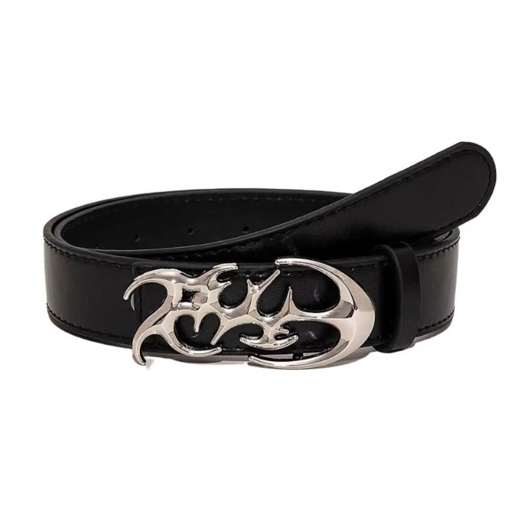 Special Shaped Punk Belt Casual Leather Belt Versatile Pin Buckle Belt Unisex