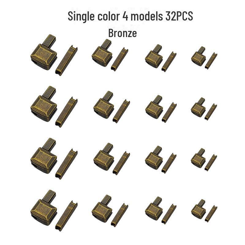 Комплект для ремонта металлической молнии с аксессуарами для двухстороннего открывания