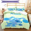 3pcs Custom Name Blue's Clues Bedding Set Duvet Cover Closure Includes 1 Duvet Cover & 2 Pillowcases, Soft and Comfortable for All Seasons.