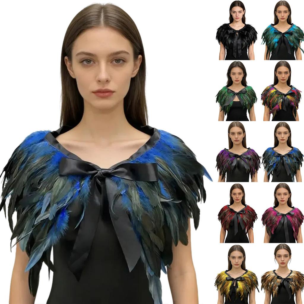 Готический Шарф с Перьями Сценический Макияж Карнавальный Костюм Аксессуары