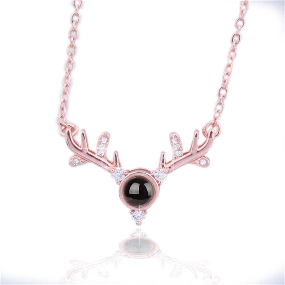 Модный подарок на День святого Валентина Кристалл Богемии 100 языков Я люблю тебя Проекционное ожерелье