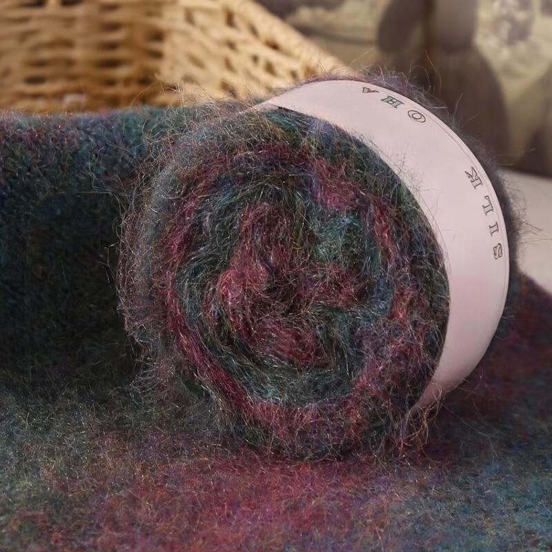 1 шт. Нить Многоэлементный Натуральный Шелк Чистый Хлопок Градиентный Цвет Многофункциональная Ручного Вязания Пряжа Ручной Работы Подарок