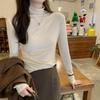 Autumn and Winter Semi-turtleneck Slim-fit Women's Long-sleeved T-shirt New Spice Girl High-end Inner Bottoming Shirt Top
