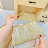 Glitter Shell Pattern Handbag Pleated Ladies Clutch Bag Retro Evening Banquet Bag  Wedding