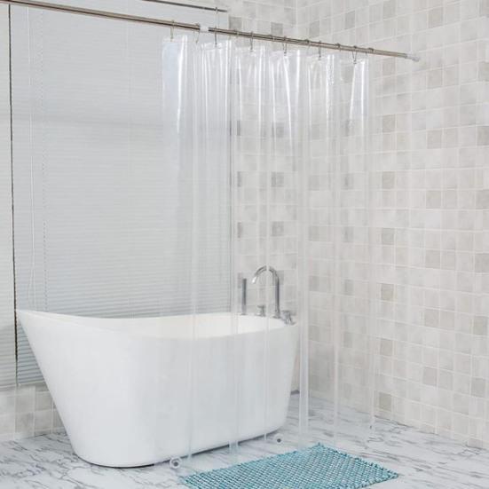 Водонепроницаемая прозрачная подкладка для занавески для душа с 3 магнитами, нержавеющие втулки, прочная быстросохнущая пластиковая подкладка для ванной комнаты