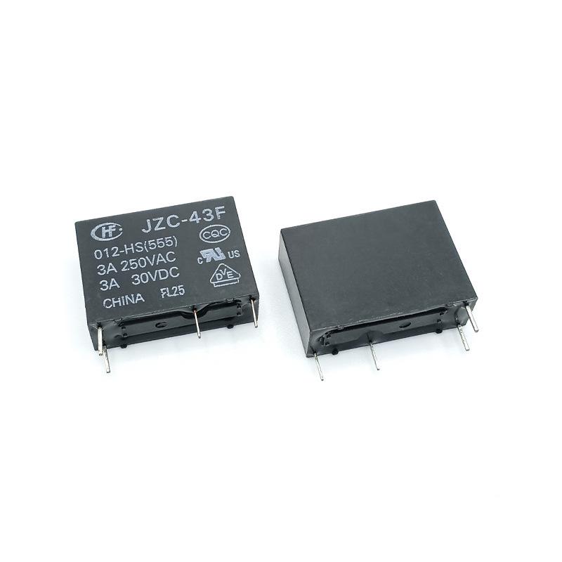 JZC-43F-012-HS Hongfa Power Relay, 5A 250V, 4 Pins