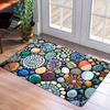 1Pcs Pebbles Pattern Floor Mat Modern Kitchen Polyester Rug Non-Slip Colorful Indoor Carpet, For Home Bathroom Bedroom Living Room Decor