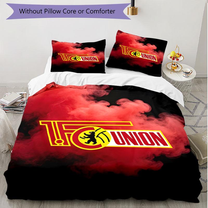 3pcs Duvet Cover Set (1*Duvet Cover + 2*Pillowcase, Without Core), FC Union Berlin Print Soft All‑Season Bedding Set, Home Bedroom Decor Gift