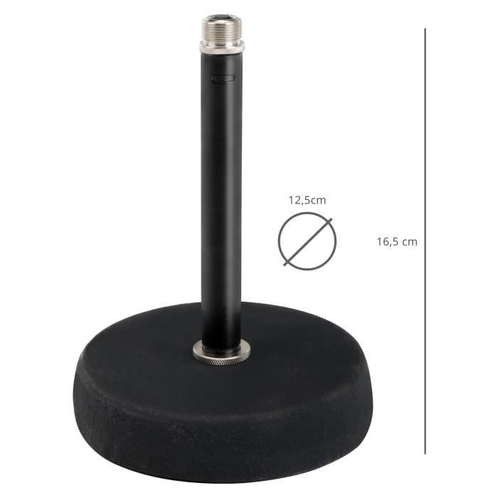 Pronomic mst-10 bk support de table microphone de podcasts, noir
