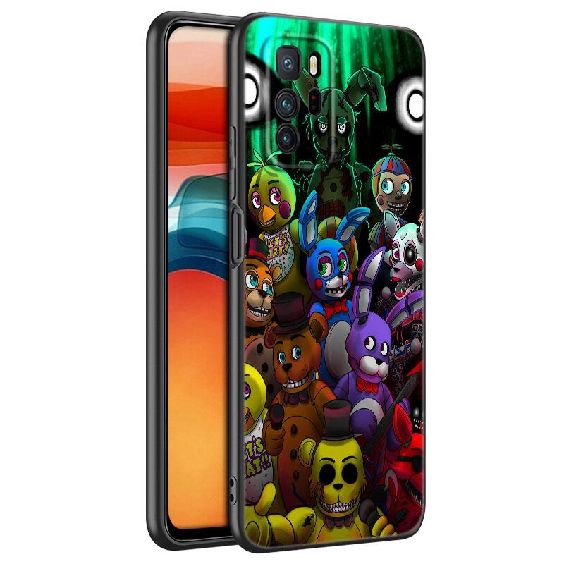 Чехол Fnaf Animatronics для телефона Xiaomi Redmi Note 10 9 Pro Max 10S 10T 9A 9C 9S 9T 8A 8T 8 7 Pro, мягкий черный чехол из ТПУ