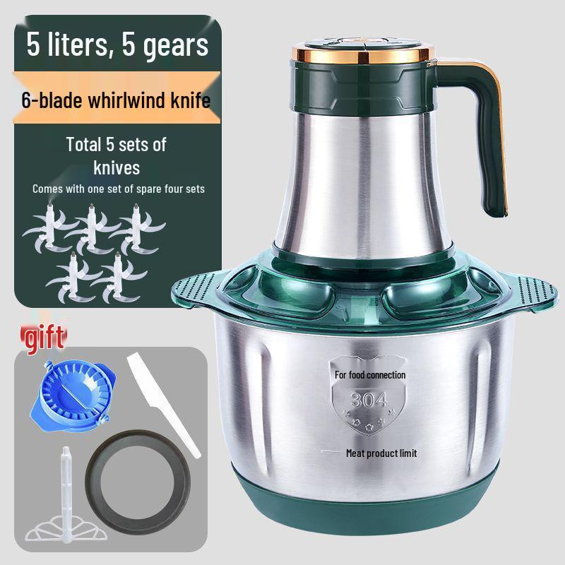 Многофункциональная мясорубка и кухонный комбайн высокой мощности - Измельчитель и миксер из нержавеющей стали