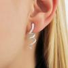 Chic Snake Pattern Alloy Stud Earrings In Gold And Silver For Women Vintage Fashion